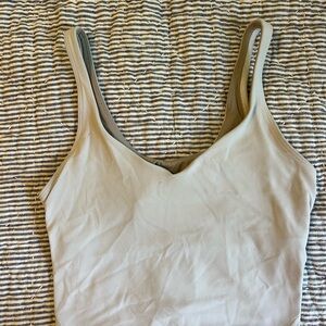 White Lululemon align crop tank